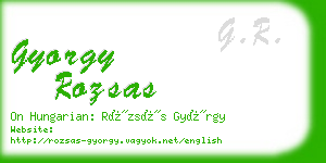 gyorgy rozsas business card